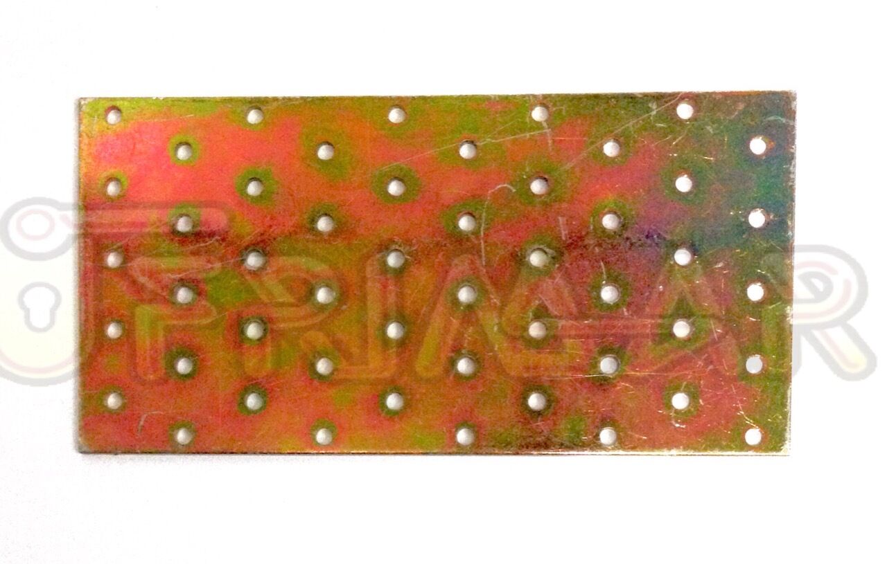 PIASTRA IN METALLO RETTANGOLARE DRITTA mm.200x100 PER TRAVI E COPERTURE IN LEGNO