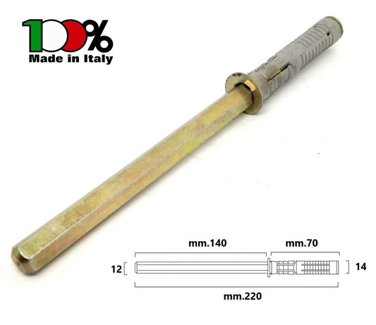 REGGIMENSOLA A SCOMPARSA  mm.12x140 TASSELLO D.14 REGGI MENSOLE RIPIANI LEGNO