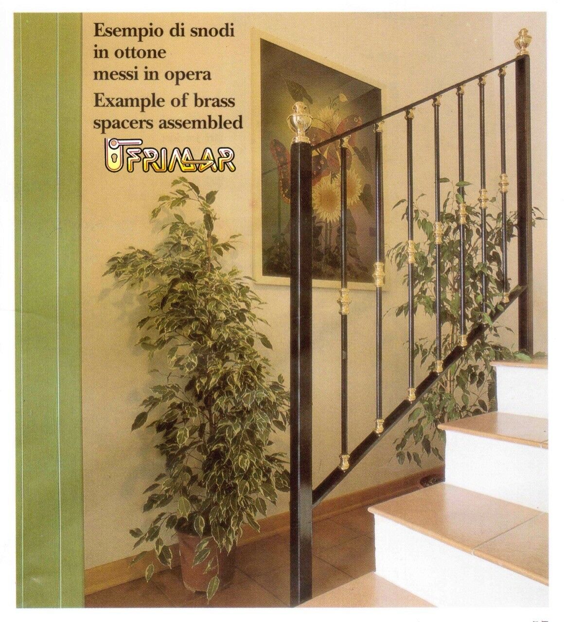 NODO D.mm.36x60 DECORAZIONE IN OTTONE PER INFERIATA CANCELLO RINGHIERA SCALA