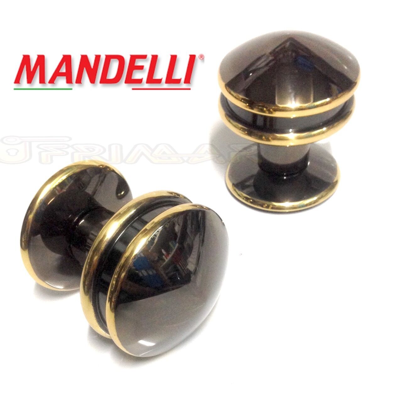 Pomolo per porta portone Mandelli Art.M24 Gold Black serie VINTAGE Made in Italy