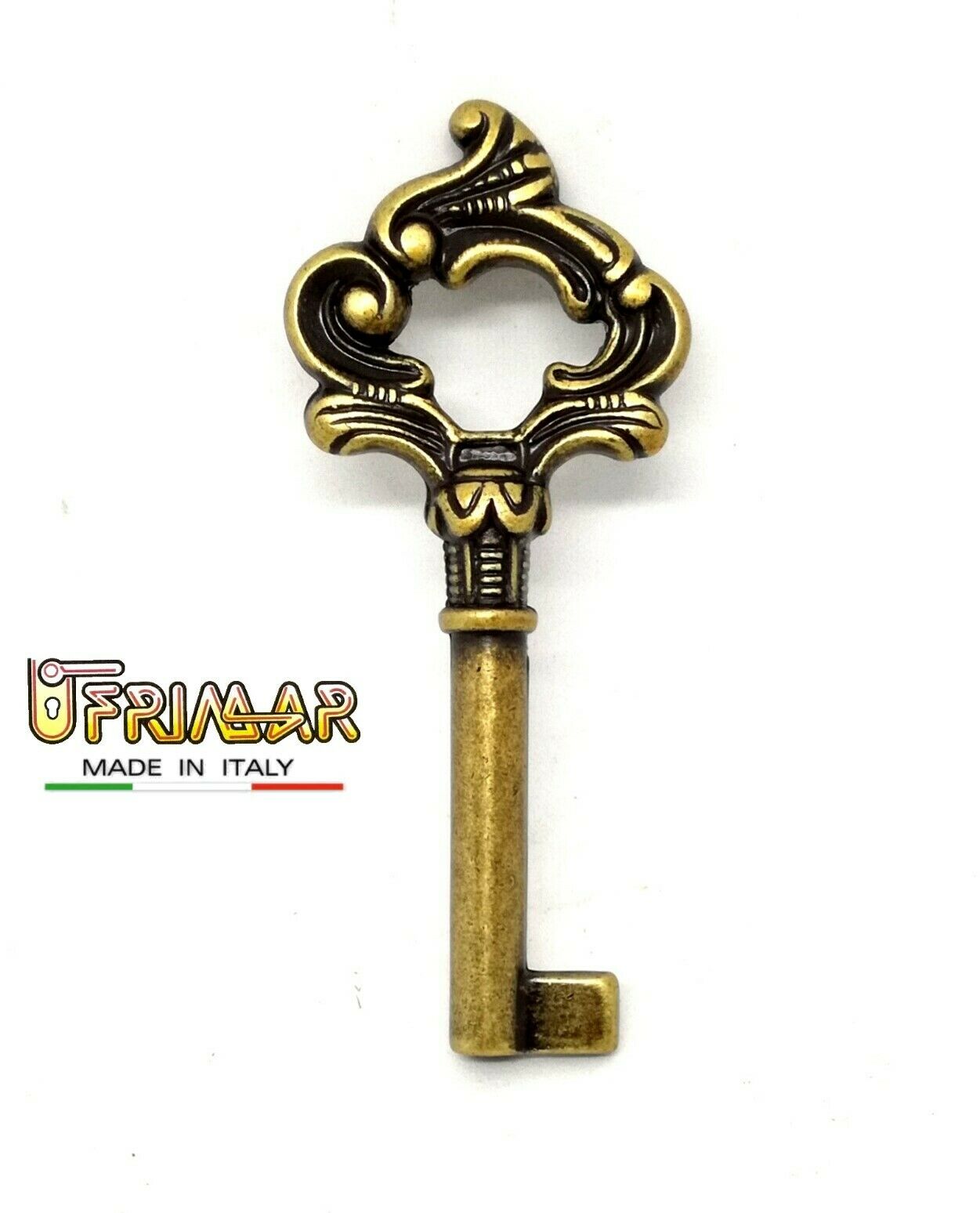 25PZ CHIAVE ANTICHIZZATA ART.33728 MM.29/69 OTTONE ANTICO - Foto 1