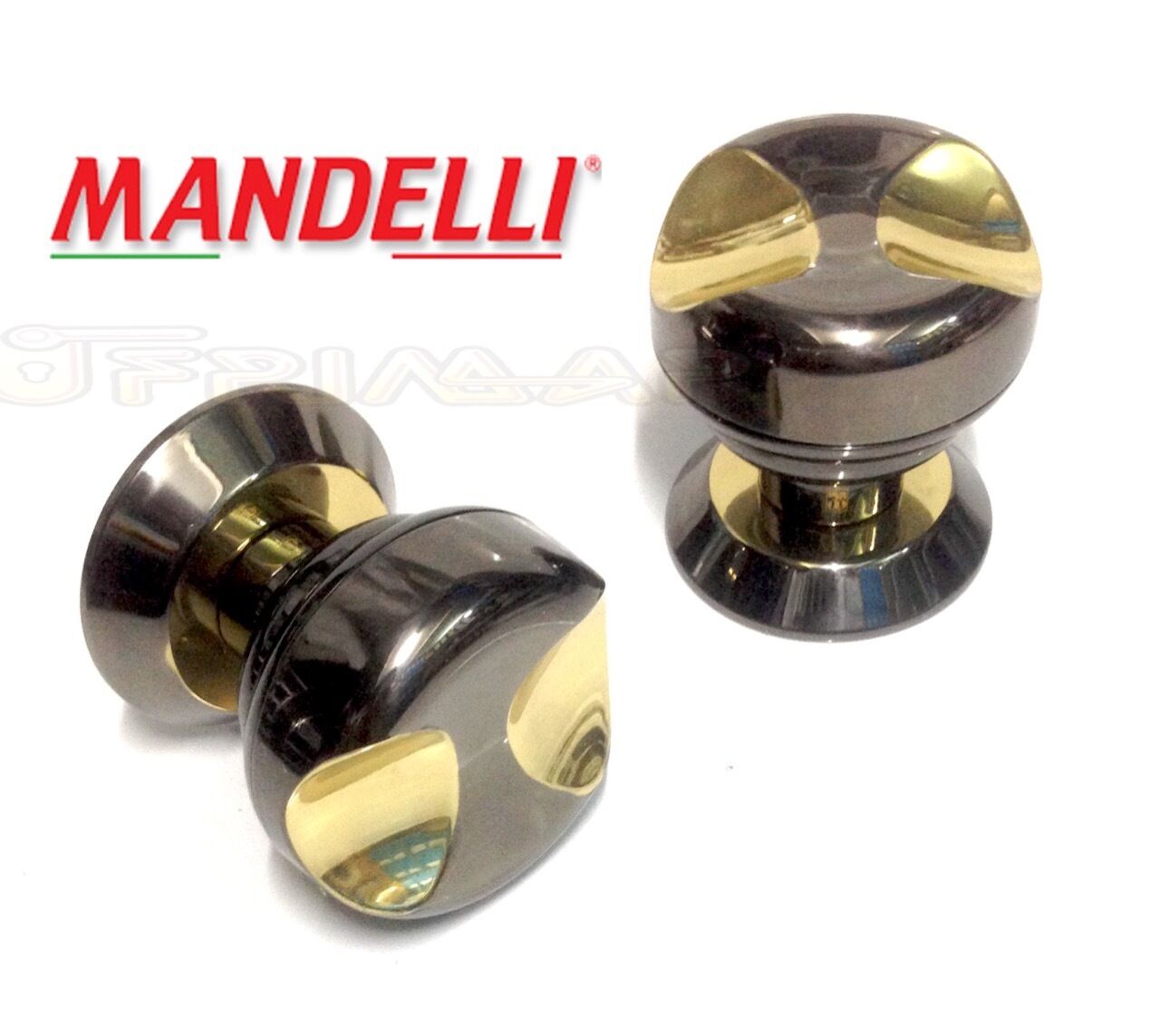 Pomolo Mandelli per porta ART .M44 Gold Black serie Vintage Made in Italy