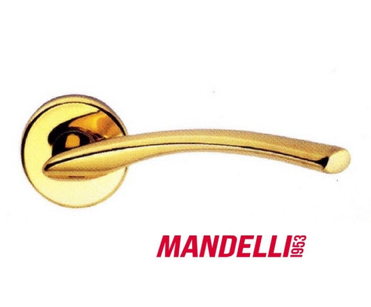 MANIGLIA PER PORTA MANDELLI serie ZOOM 351 ORO LUCIDO design MARIA GRAZIA FIOCCO