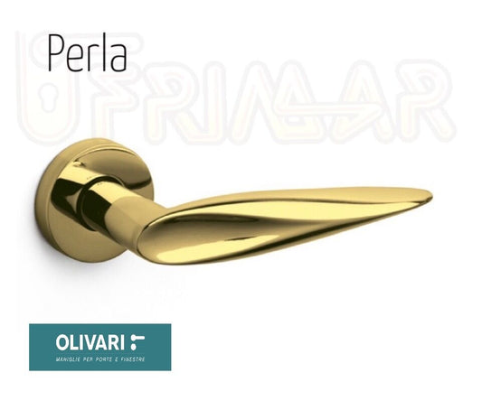 MANIGLIA PER PORTA OLIVARI PERLA M189RB8 ORO LUCIDO Design PENTA ASSOCIATI