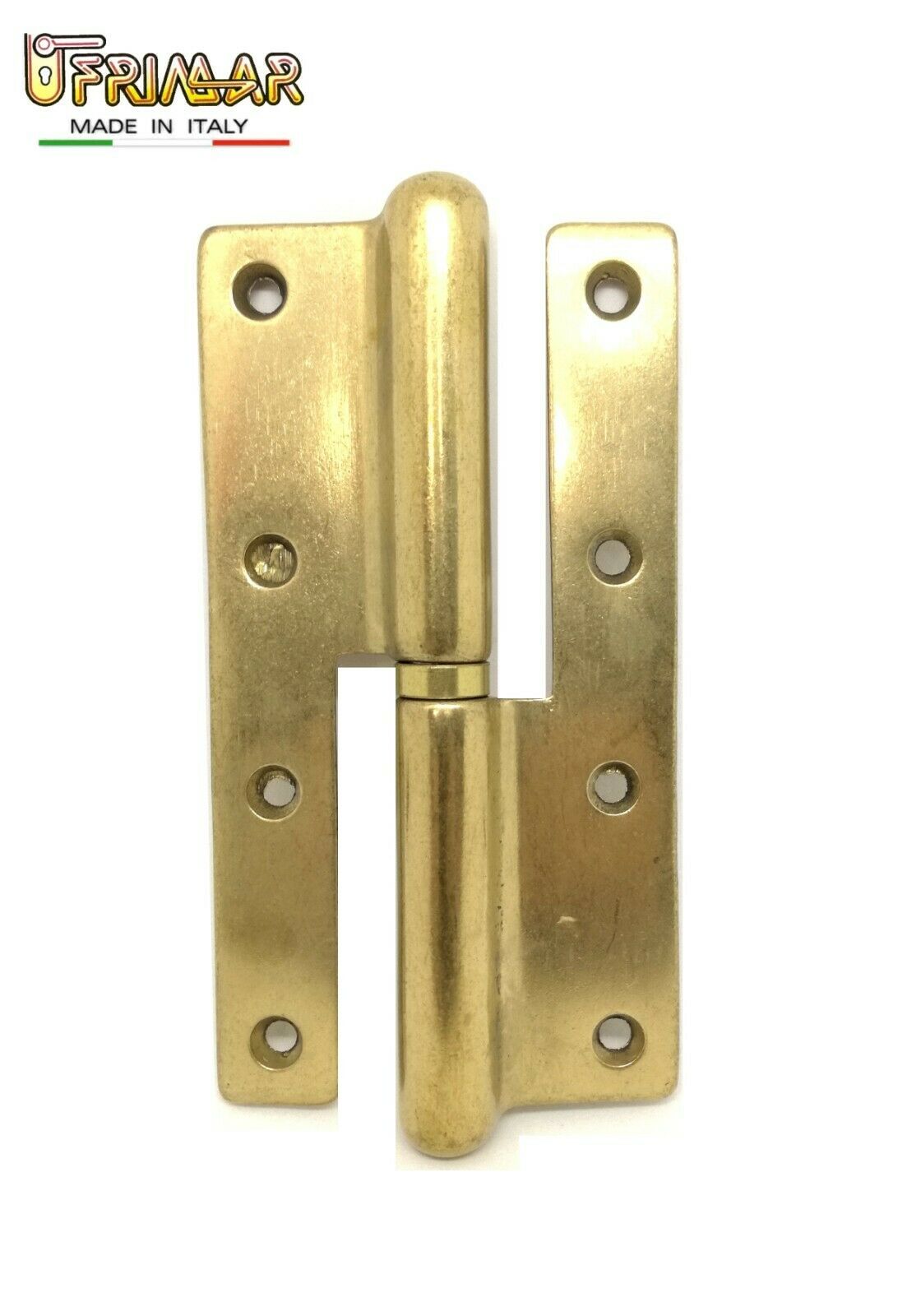 CERNIERA POMELLA IN OTTONE 140x75 CERNIERA PER PORTA IN LEGNO DESTRA  PIANA