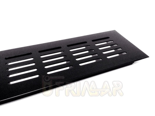 GRIGLIA AERAZIONE VENTILAZIONE mm.500x80 ALLUMINIO NERO RAL 9005  DA INCASSO