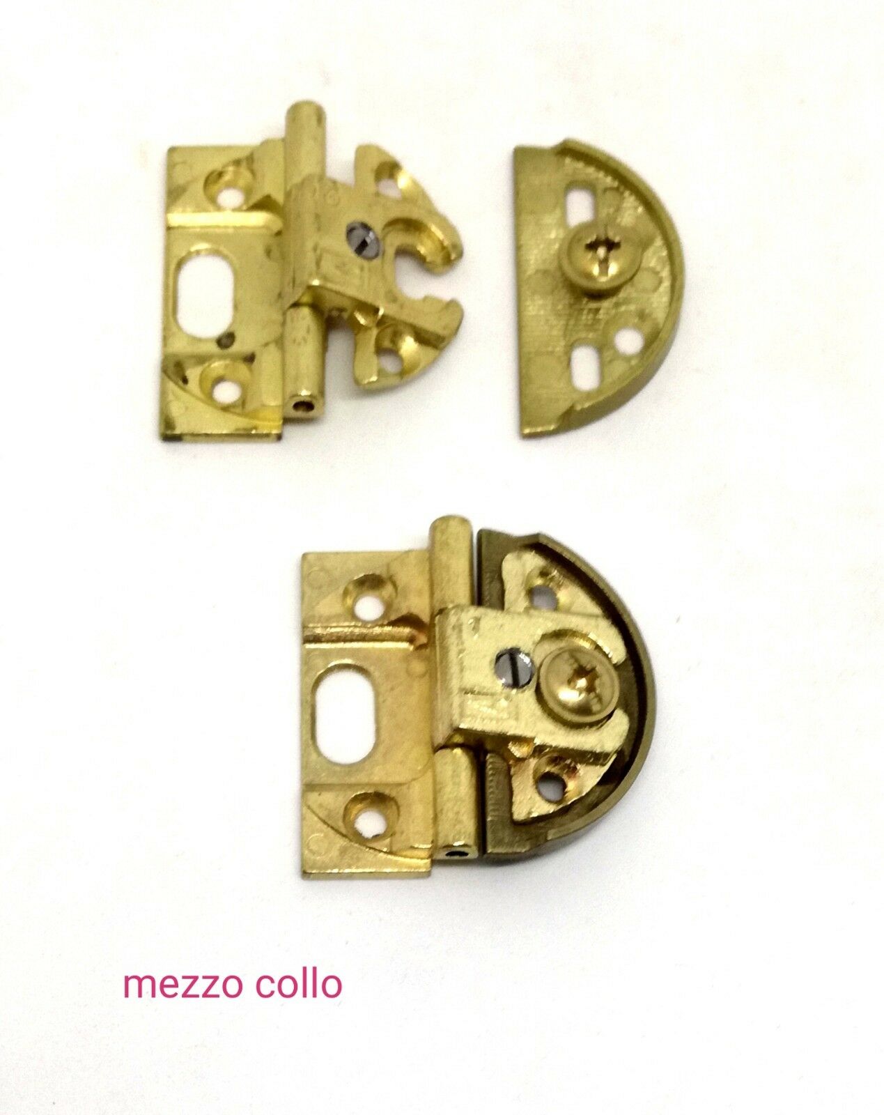 CERNIERE PER MOBILI ANTICHI OTTONATA mm.40x40 CON BATTUTA + BASETTA ANSELMI 241