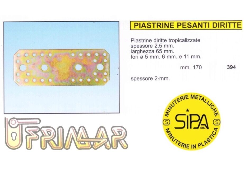 PIASTRA IN METALLO RETTANGOLARE DRITTA mm.170x65 PER TRAVI E COPERTURE IN LEGNO