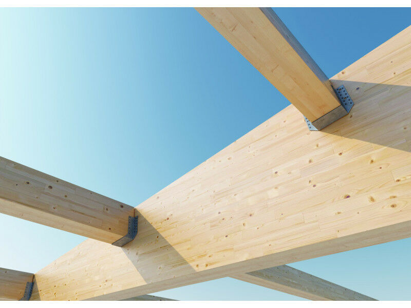 COPPIA STAFFE SUPPORTO ANCORAGGIO PER TRAVI IN LEGNO TIPO REGOLABILE H.mm.100