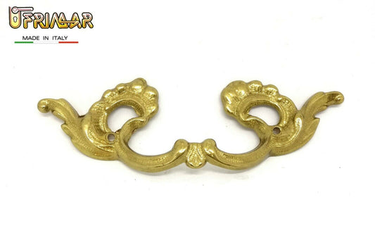 MANIGLIA CLASSICA PER MOBILI ANTICHI MANIGLIETTA mm.138 OTTONE LUCIDO GIUSTI