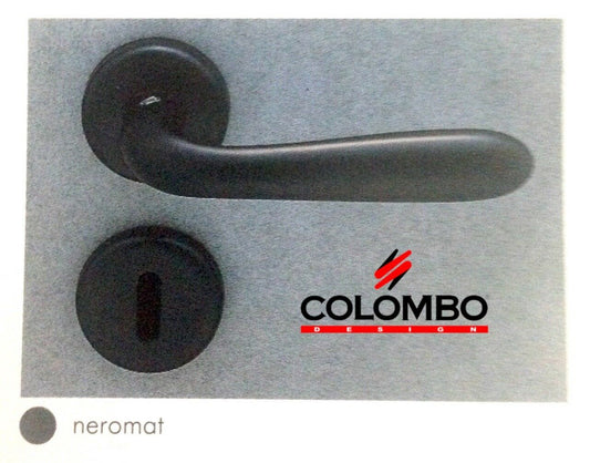 MANIGLIA PER PORTA COLOMBO DESIGN ROBOT CD41R NEROMAT PER PORTE INTERNE IN LEGNO