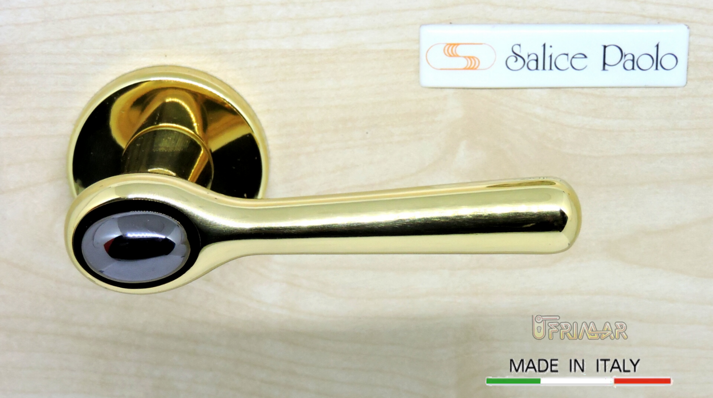 MANIGLIA PER PORTA SALICE PAOLO CALLA 4440 Ottone lucido + Canna di Fucile