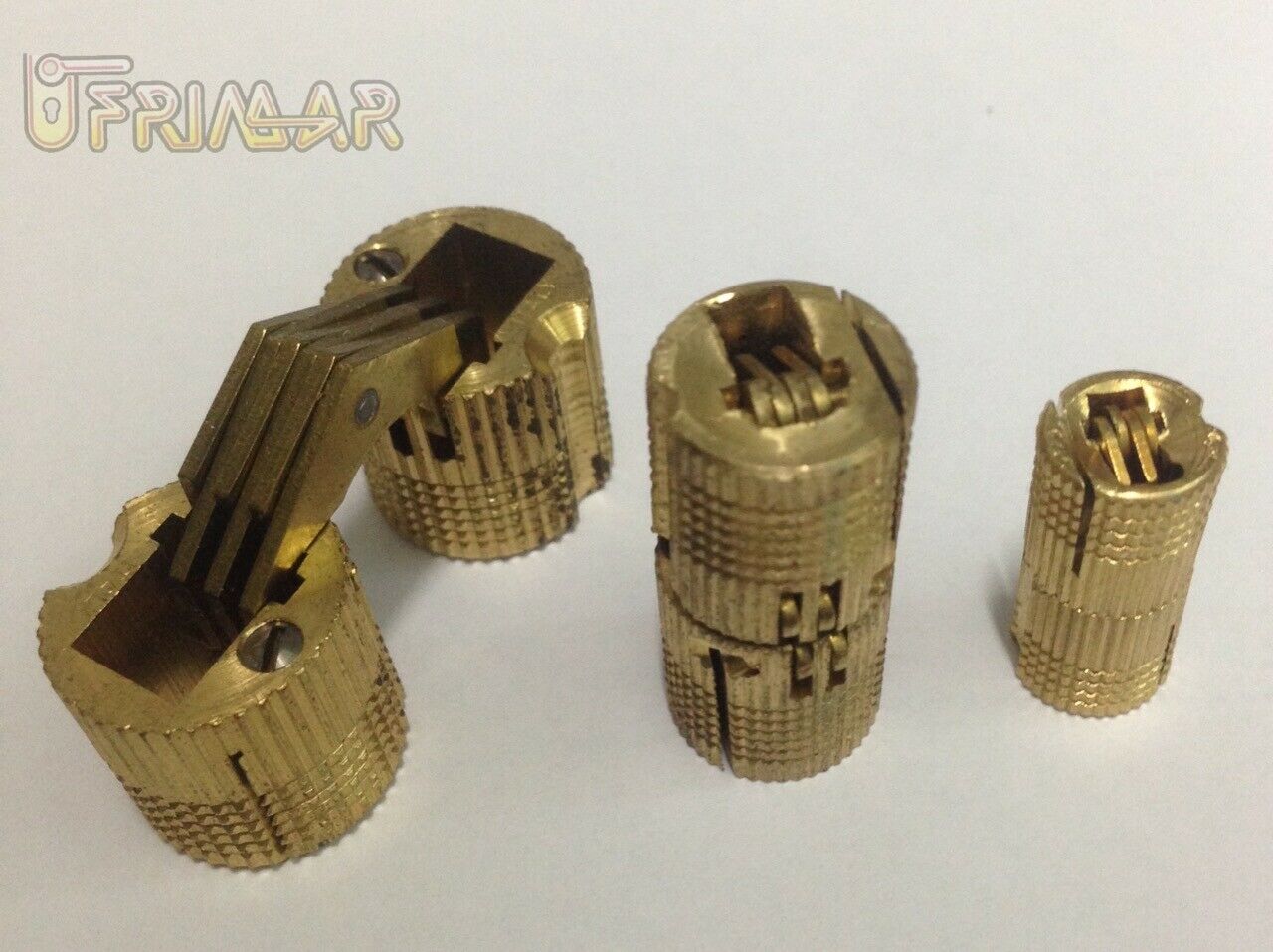 CERNIERA INVISIBILE CILINDRICA DA INCASSO D.mm.10/14/18 IN OTTONE