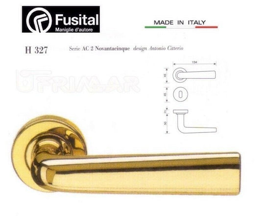 Maniglia Fusital H327 R8 Oro lucido design Antonio Citterio maniglia per porta