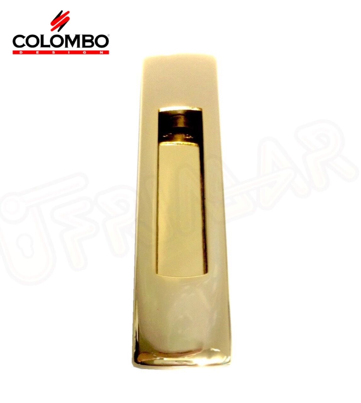 MANIGLIA INCASSO PER PORTE SCORREVOLI COLOMBO ID111 OTTONE L.  SENZA FORO CHIAVE
