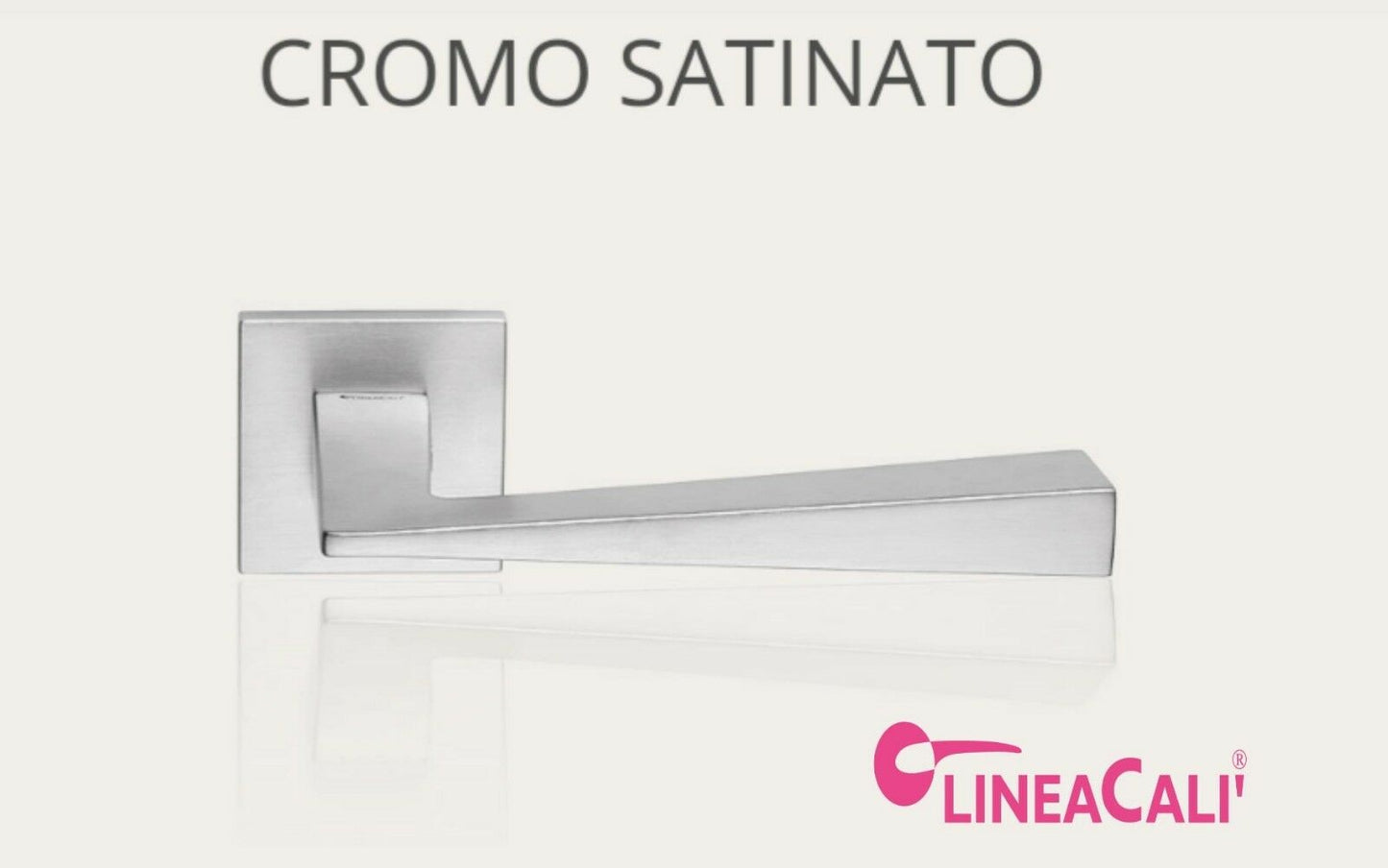 Maniglia porta CONICA Linea Calì coppia maniglia moderna Cromo satinato