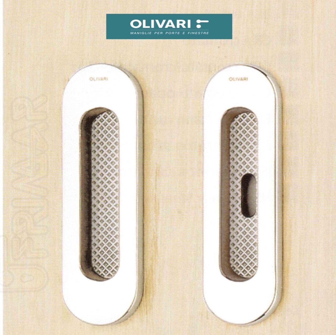 MANIGLIA INCASSO PORTA SCORREVOLE OLIVARI D109 SENZA FORO CHIAVE VARIE FINITURE