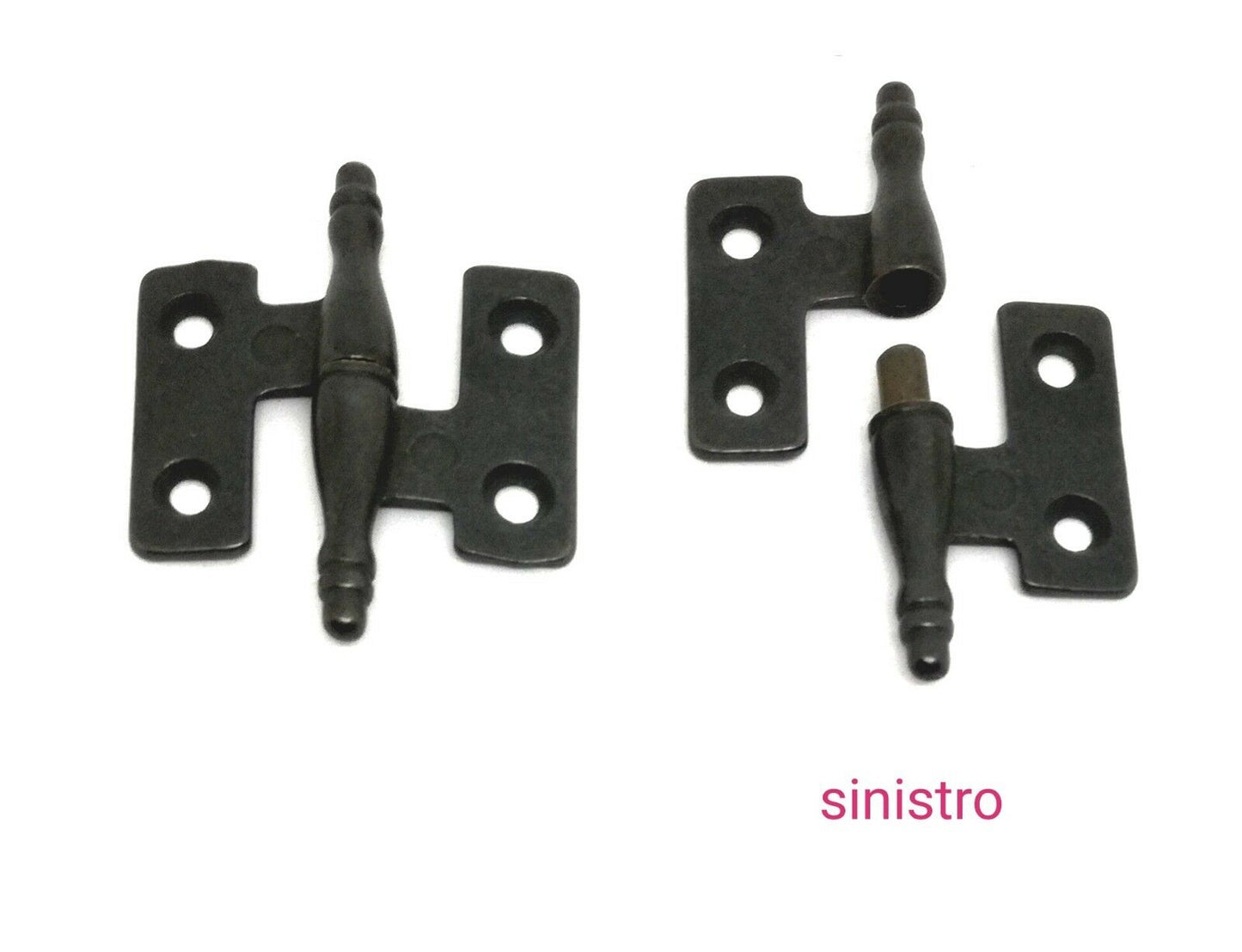 CERNIERA PER MOBILI ANTICHI BAROCCO PIANA ALA QUADRA mm.55x45 BRONZATA Dx/Sx
