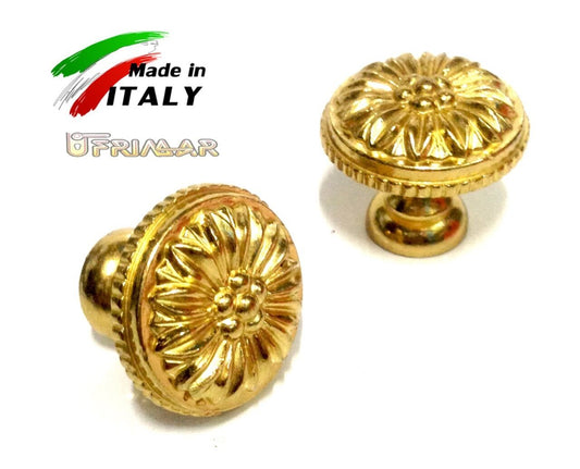 POMELLO PER CASSETTO MOBILE E ANTE IN OTTONE STILE CLASSICO D.mm.35 OMP ART.130