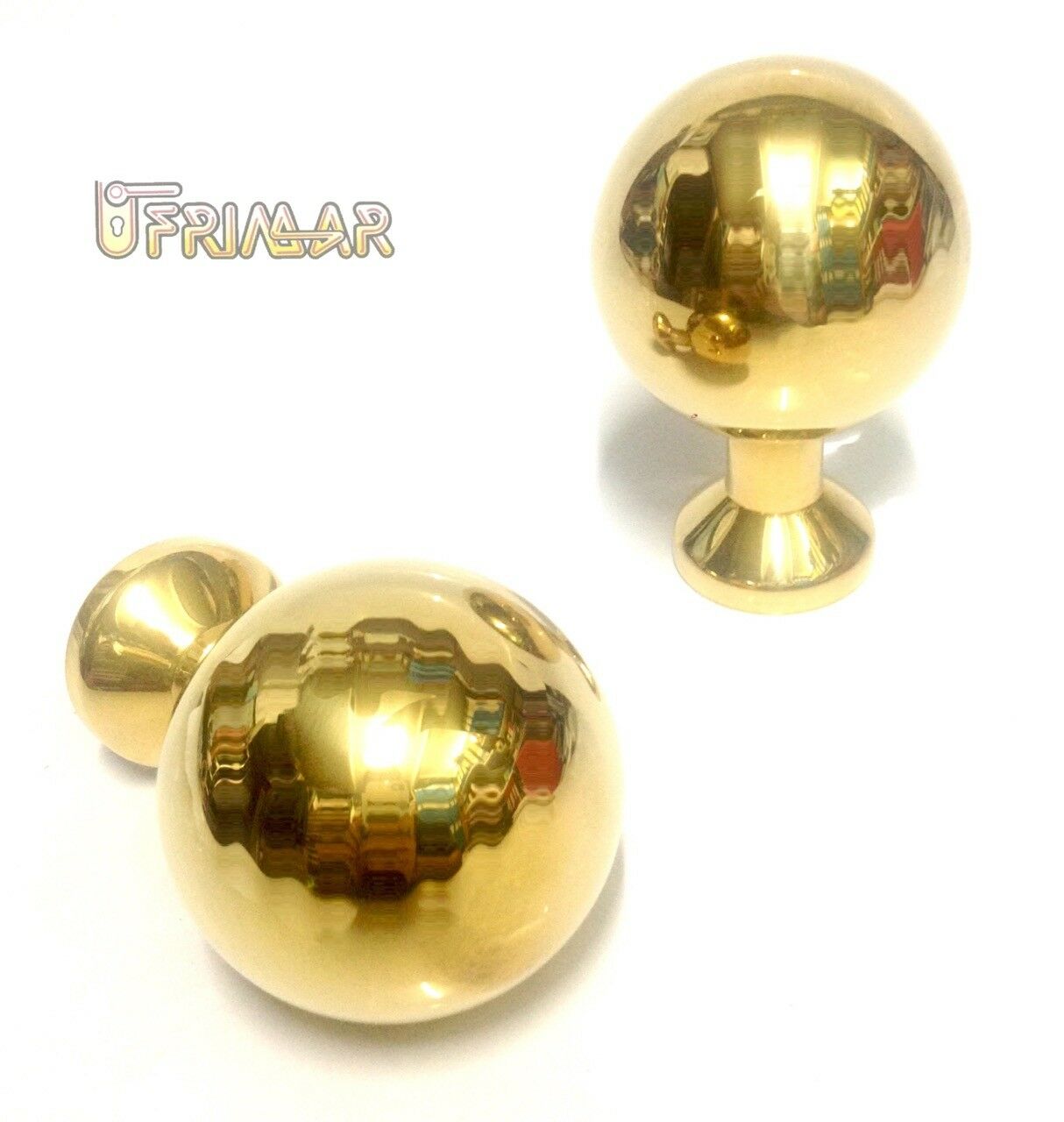 POMOLO SFERA D.mm.50 OTTONE PER DECORAZIONE LETTO CANCELLO RINGHIERA SCALA PORTA
