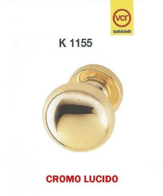 POMOLO POMELLO PER PORTA VALLI E VALLI K1155 CROMO LUCIDO D.mm.55 fisso/girevole