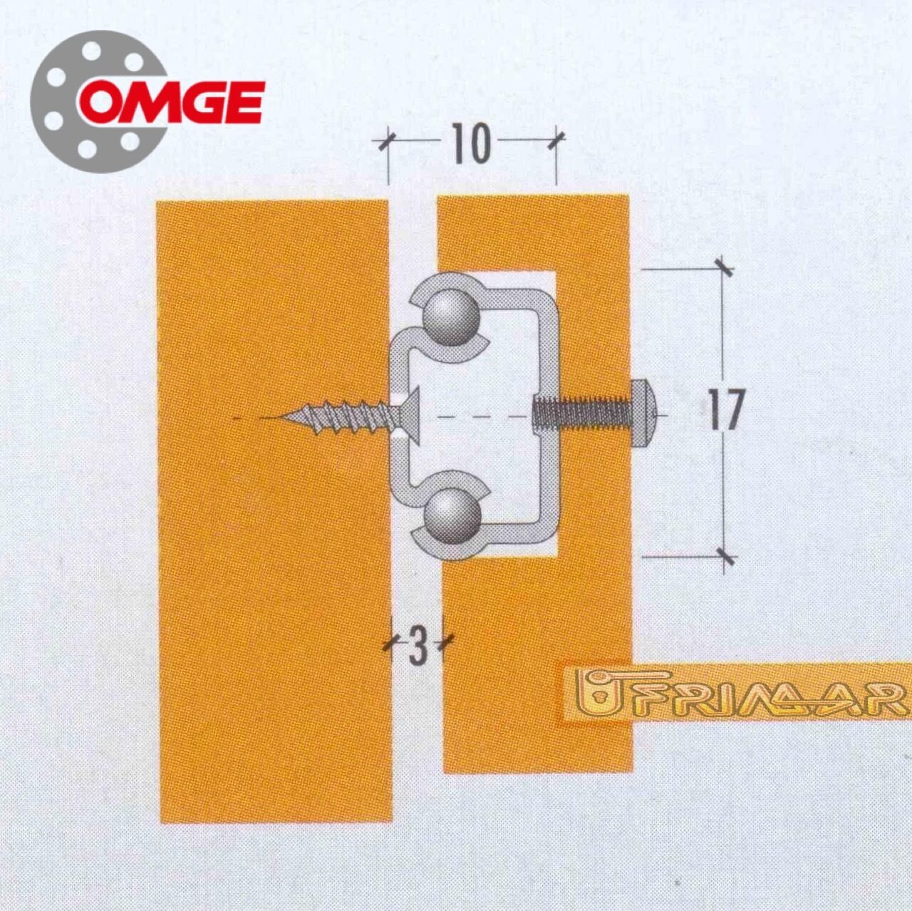 COPPIA GUIDE SCORREVOLI A SFERE PER CASSETTI SERIE MICRO mm.220x17 Estr.Parziale