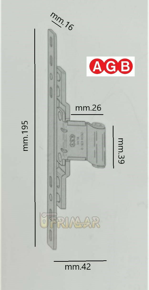 Cerniera centrale AGB A344423600 per ferramenta a nastro TESI 01639528 13x20