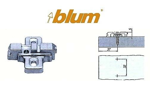 CERNIERA BLUM CLIP PER ANTA LEGNO A BATTUTA FORO 35 A SCATTO CON BASE 90.255