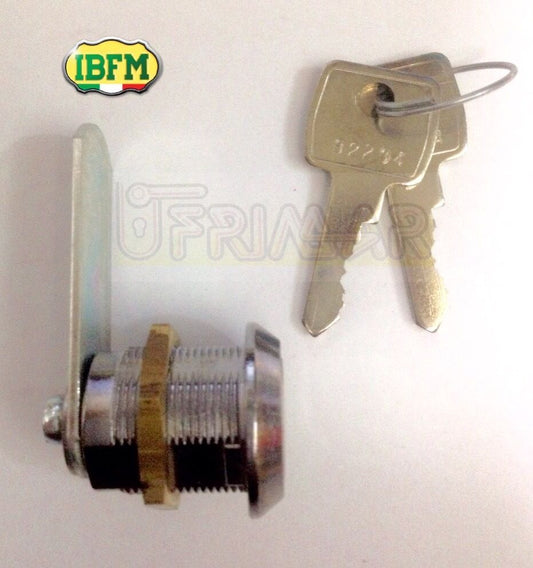SERRATURA A CILINDRO CON LEVETTA D.19 LUNGHEZZA mm.16/20 PER ANTINE E CASSETTI