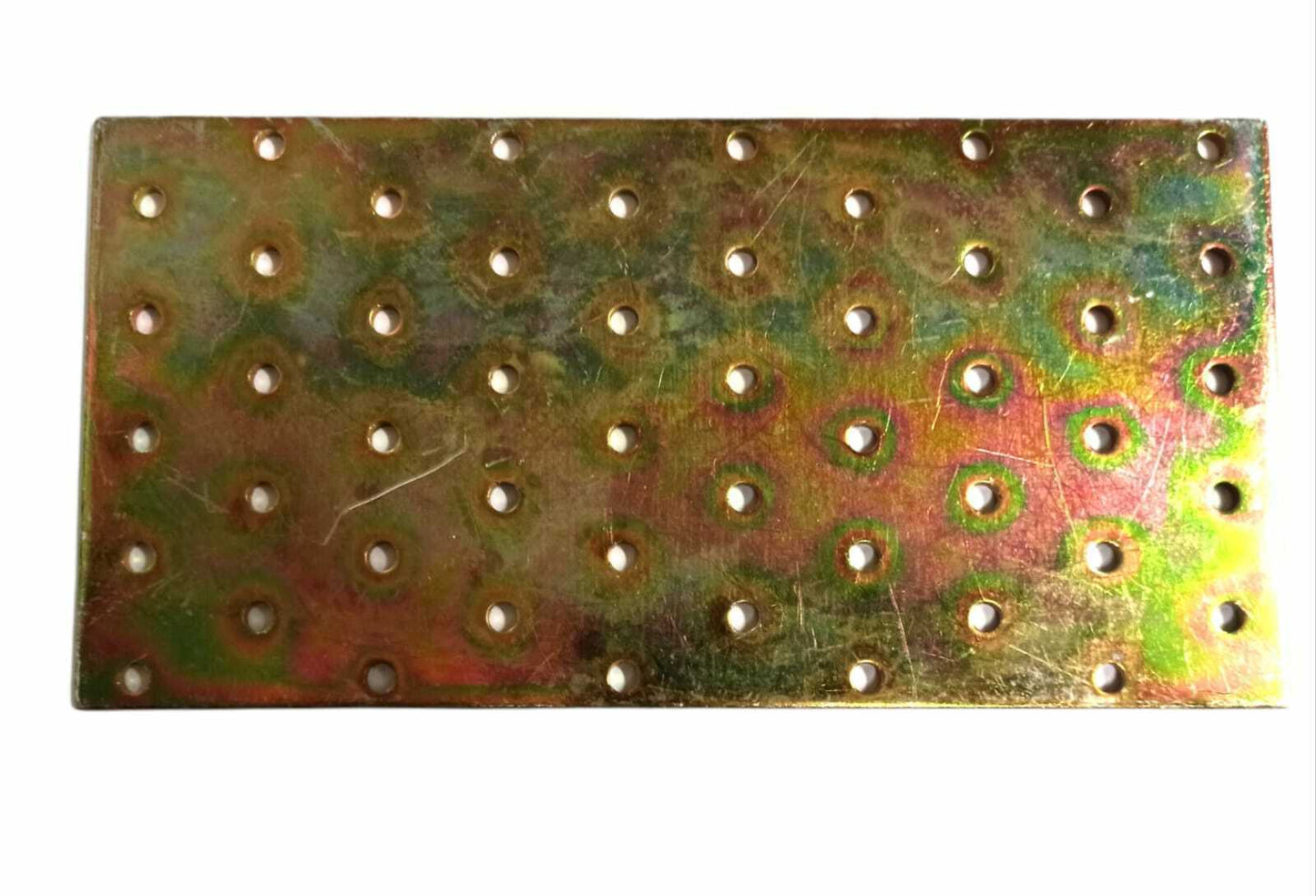 PIASTRA IN METALLO RETTANGOLARE DRITTA mm.200x100 PER TRAVI E COPERTURE IN LEGNO