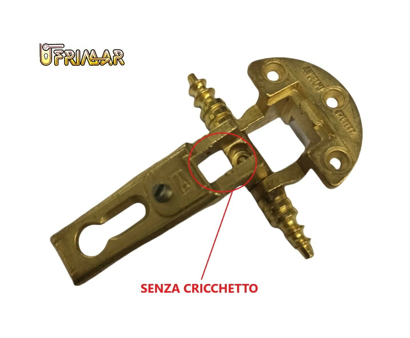 CERNIERE ANSELMI 255 SENZA CRICCHETTO FORO mm.27x13 ORO CERNIERA GAMBO H.68