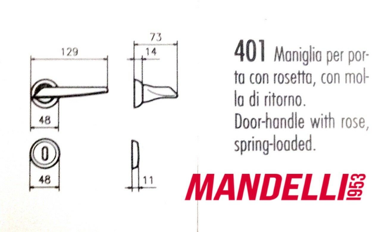 Maniglia Mandelli serie VENTO art. 401 Gold/Black per porte interne in legno