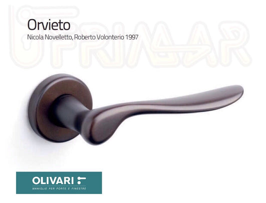 MANIGLIA OLIVARI ORVIETO M170RB8 ANTICATO BRONZO Design NOVELLETTO /VOLONTERIO
