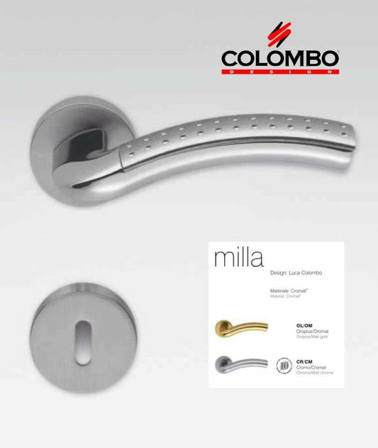 MANIGLIA PER PORTA COLOMBO DESIGN MILLA LC41R ORO LUCIDO + OROMAT Luca Colombo