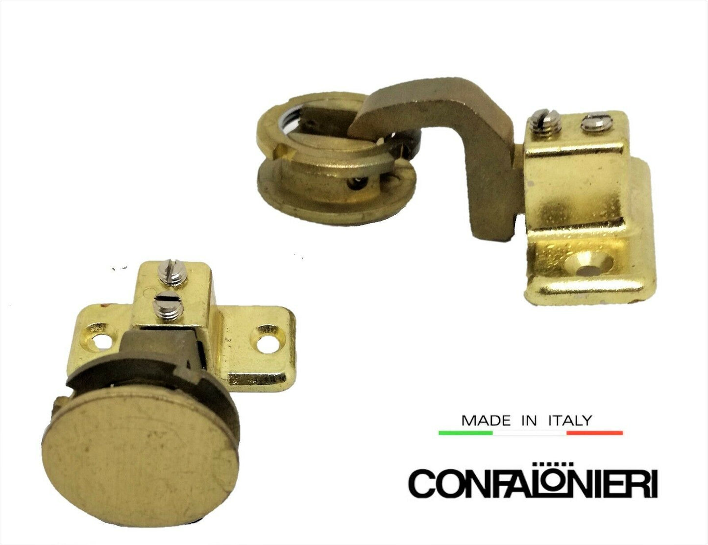 CERNIERA PER VETRO CONFALONIERI UCG 304 BATTUTA INTERNA FORO D.mm.22 ORO SAT.
