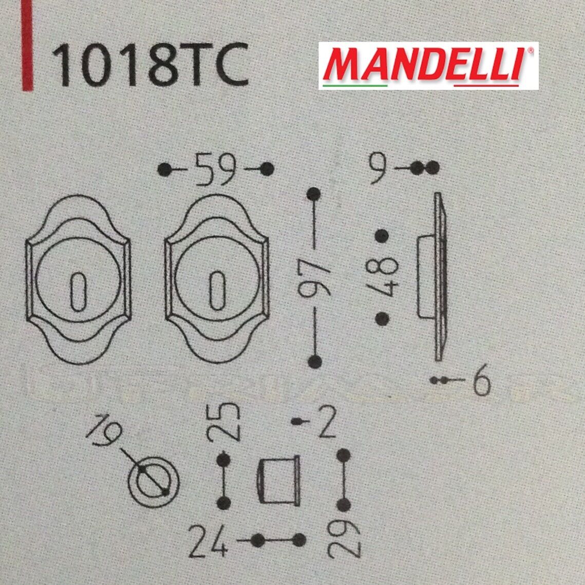 KIT MANIGLIE INCASSO PER PORTE SCORREVOLI MANDELLI  CLIP 1018TC (04T) ORO SATIN.