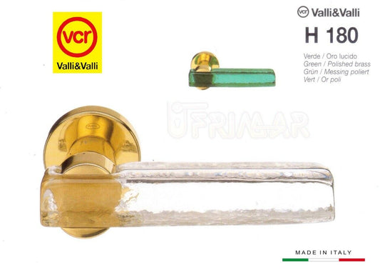 Maniglia porta Valli & Valli La Giara H180 R8 Oro + Verde Valli e Colombo