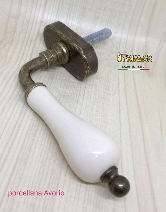 Cremonese ceramica DK martellina finestra porcellana avorio e Bronzo FINA