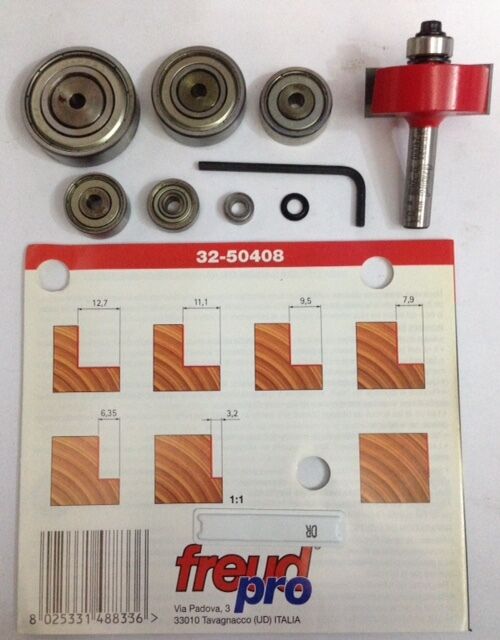 FRESA FREUD PRO HM 32-50408 PER INTAGLI VARIE BATTUTE CON SET 7 CUSCINETTI