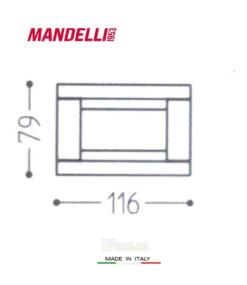 Coprinterruttore Placca Mandelli art.131 nero Mercurio 3 posti Living Bticino