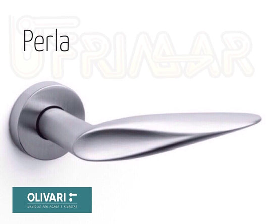 MANIGLIA PER PORTA OLIVARI PERLA M189RB8 CROMATO OPACO Design PENTA ASSOCIATI