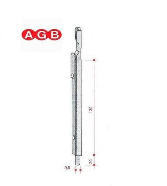 TERMINALE INFERIORE SICURTOP AGB cod. 1686130 mm.130 CON PUNTALE F016900001