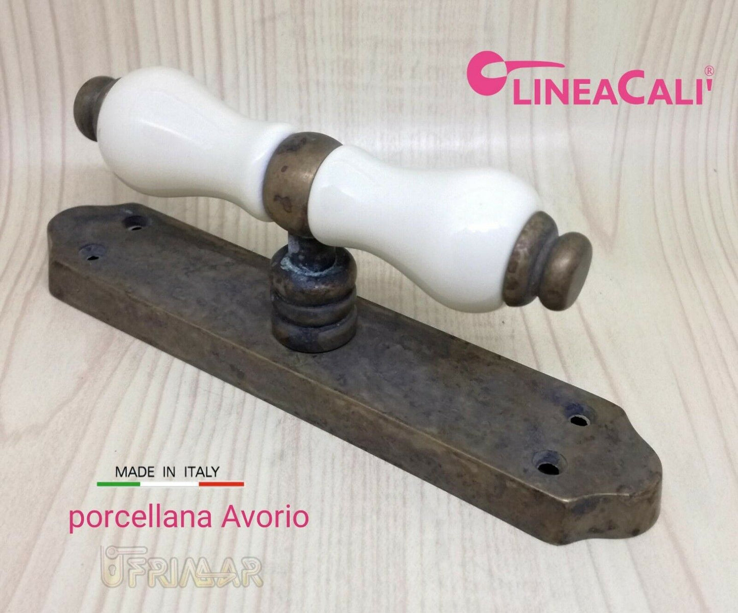 Cremonese ceramica per finestre porcellana avorio e ottone Antico LINEA CALI'