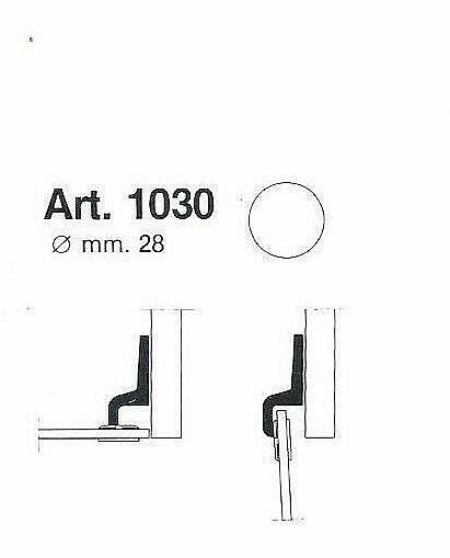 CERNIERA PER VETRO CONFALONIERI UCG 1030 BATTUTA INTERNA FORO D. mm.22 BRONZO