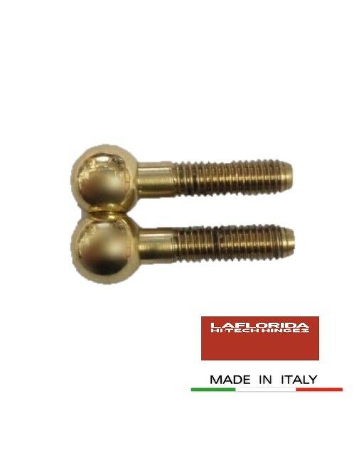 CERNIERE ANUBA PER PORTE / MOBILI IN  LEGNO - MODELLO SFERA TONDA  D.12 OTTONE