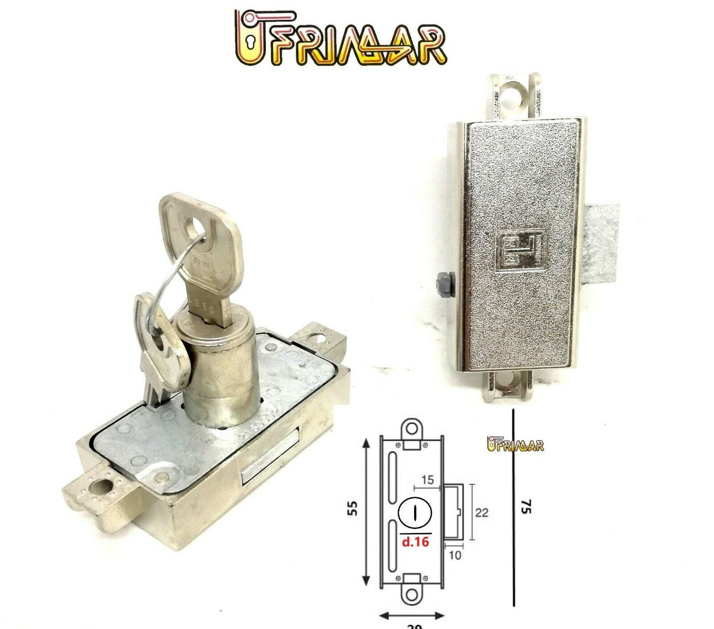 SERRATURA ASTE ROTANTI MLM LEHMANN CILINDRO 16x20 AMBIDESTRA SERRATURA MOBILE