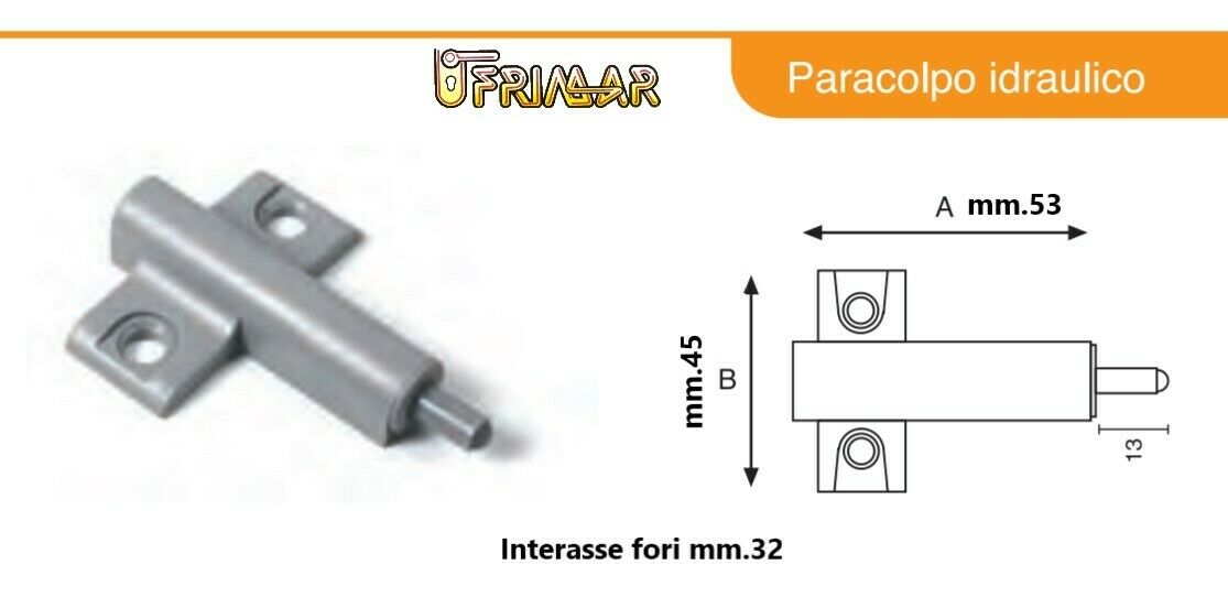 PARACOLPO IDRAULICO CHIUSURA SOFT SMOVE AMMORTIZZATORE PER ANTE CASSETTI CUCINA