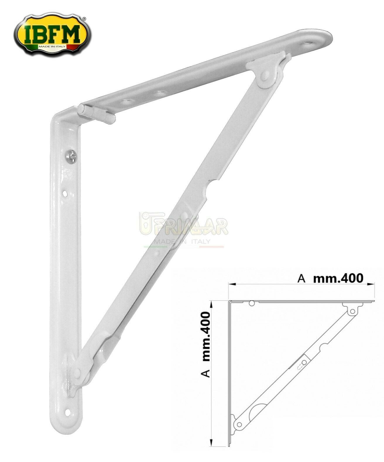 REGGIMENSOLA PIEGHEVOLE 400x400 COPPIA SUPPORTI MENSOLA RIPIANI LEGNO STAFFA
