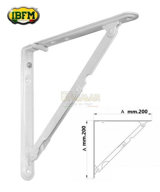 REGGIMENSOLA PIEGHEVOLE 200x200 COPPIA SUPPORTI MENSOLA RIPIANI LEGNO STAFFA