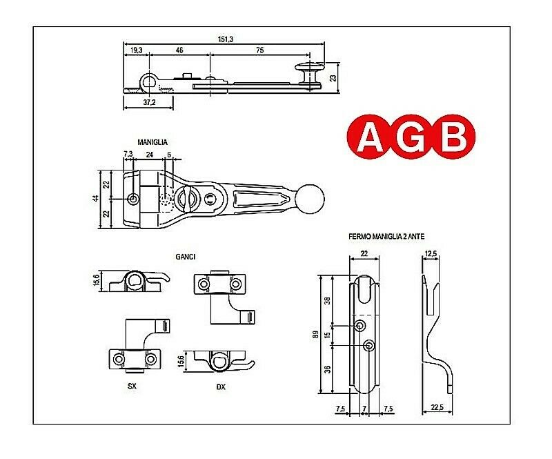 CONFEZIONE BASE SPAGNOLETTA AGB 2 ANTE H009030893 SERIE UNICA MISURA NORMALE